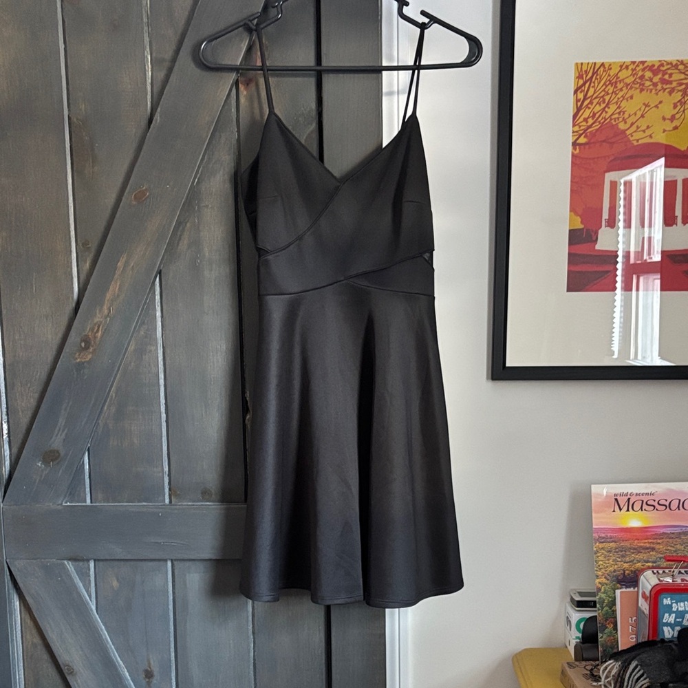 Vintage Guess Black Mini Dress with Spaghetti Straps